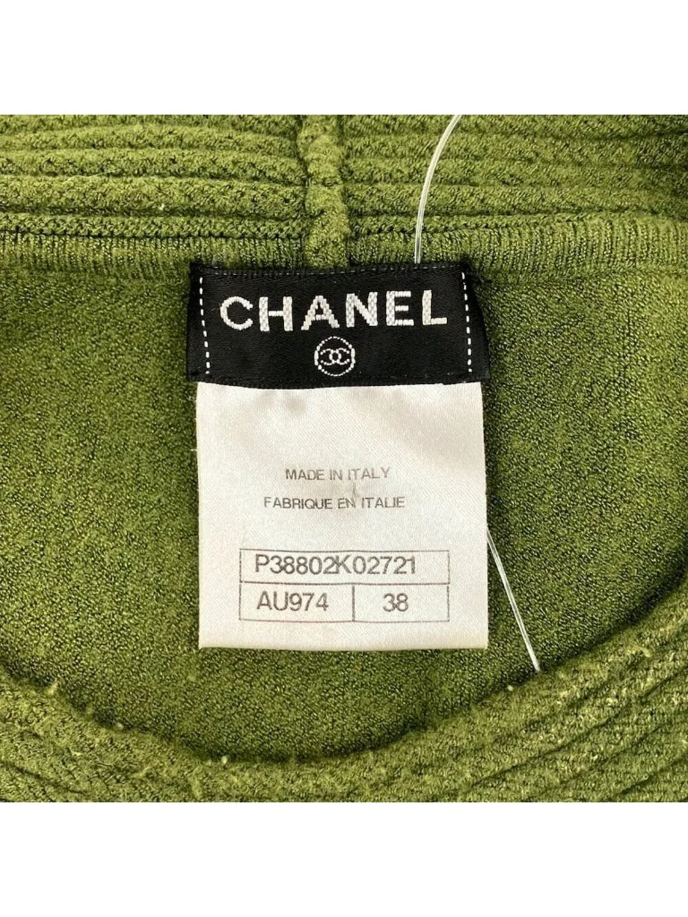 Chanel Long Sleeve Sweater 38 M Khaki
